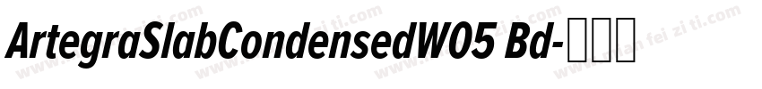 ArtegraSlabCondensedW05 Bd字体转换
